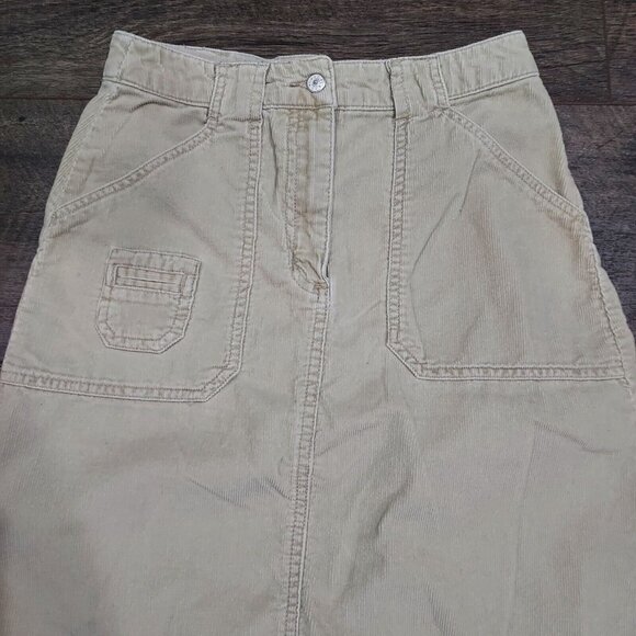 H&M L.O.G.G. Tan Corduroy Carpenter Mini Skirt Sz 12-13 Young Girl - Picture 12 of 12